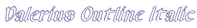 Valerius Outline Italic шрифт
